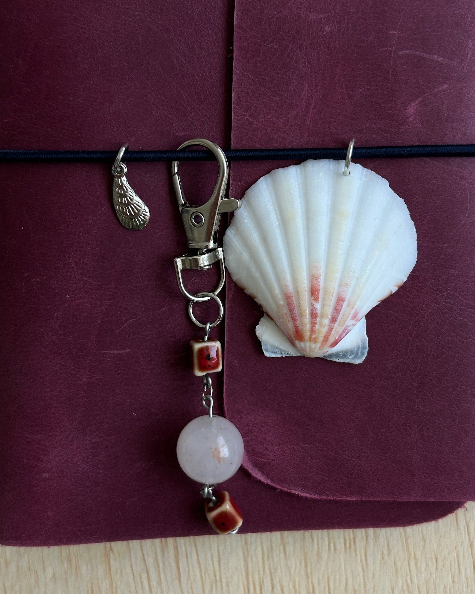 Silver Scallop Shell Charm