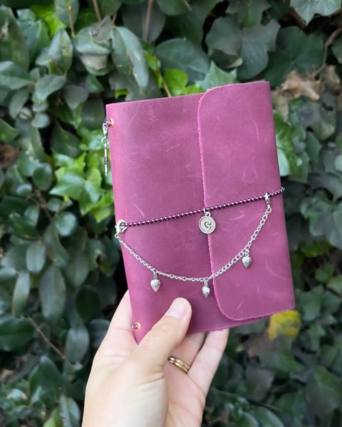 Silver Strawberry Charm
