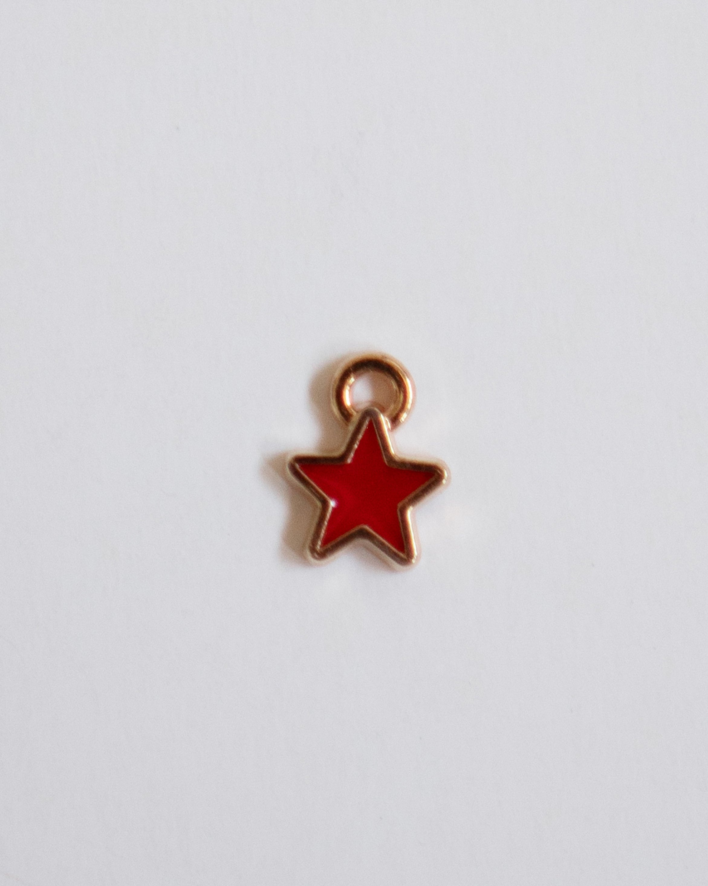 Red + White Star Charm
