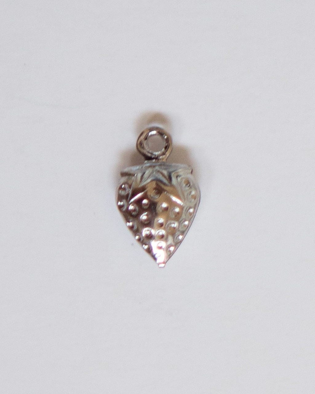 Silver Strawberry Charm